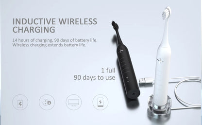 Smart Sonic Whitening Dupont Soft Brush Rechargeable Silent Electric Toothbrush